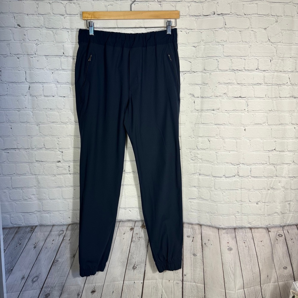 Lululemon Warpcity Jogger Mens Navy Blue Athletic Pants Zipper Pockets Medium